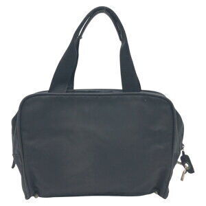 Prada Black Nylon Triangle Logo Handbag Tessuto